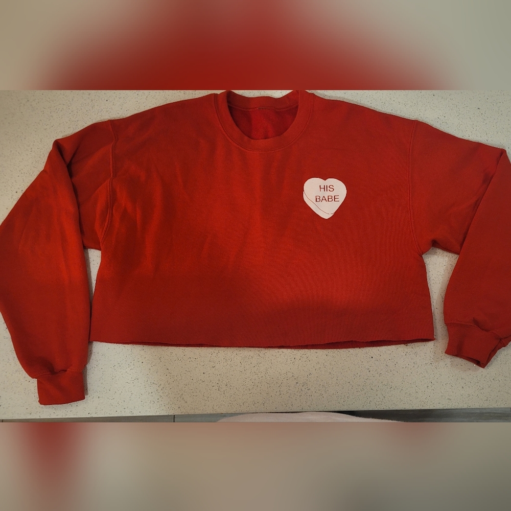 VALENTINE'S DAY Cropped sweat shirt